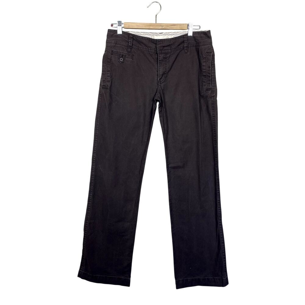 Vtg Old Navy Brown Low Waist Straight Leg Cargo Style Pants Grunge Cottage 32W